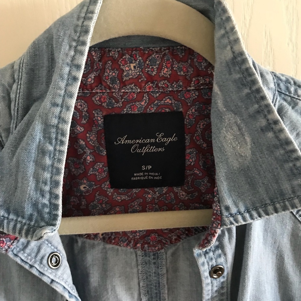 American Eagle Denim Button Down Shirt - Picture 2 of 2